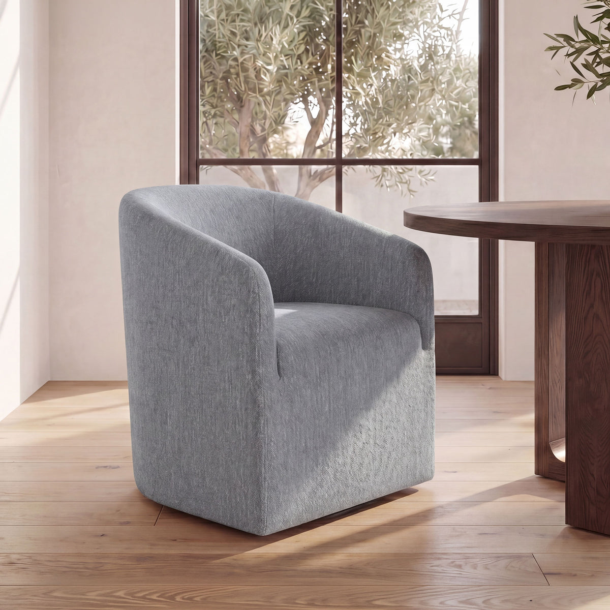 Sandy Rolling Dining Chair Grey - image 2