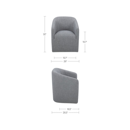 Sandy Rolling Dining Chair Grey - image 3