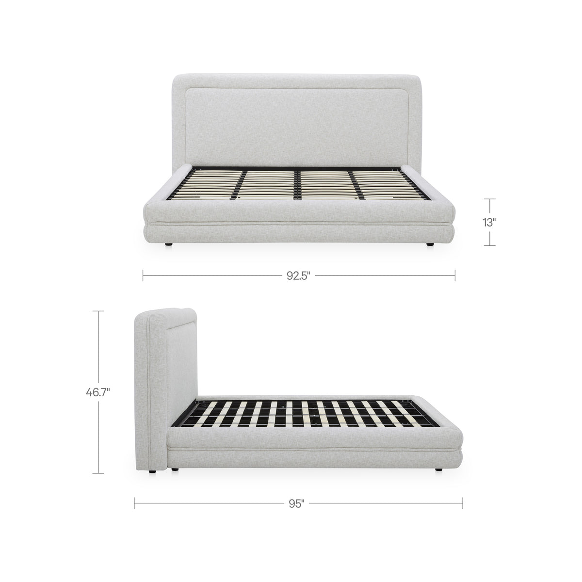 Tory King Bed Pebble image 9