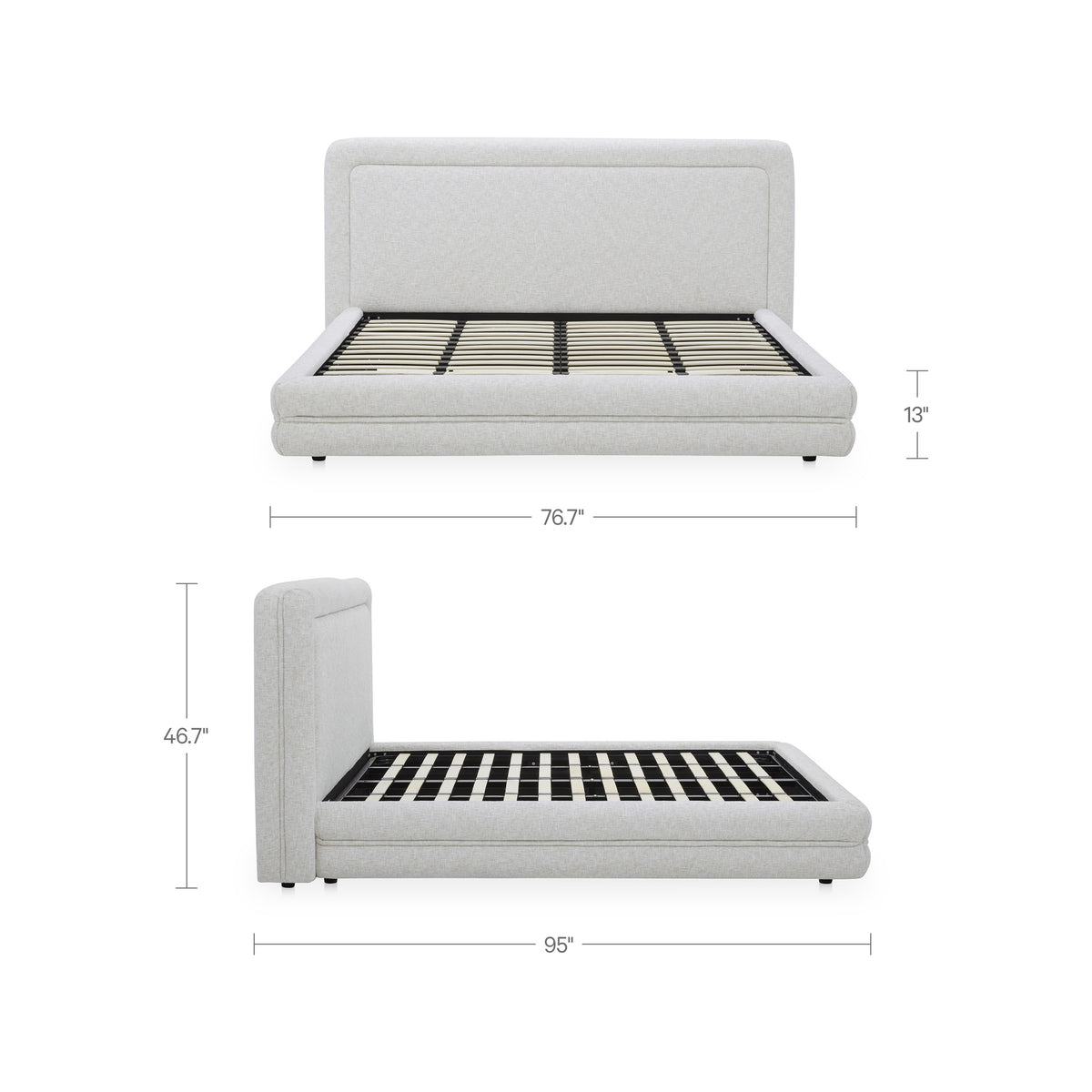 Tory Queen Bed Pebble image 9
