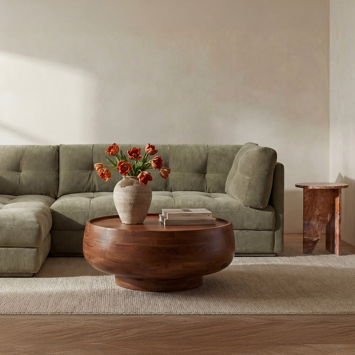 Wade Storage Coffee Table Natural lifestyle