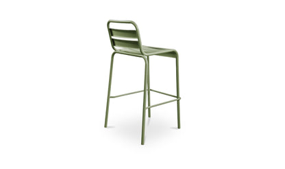 Kade Outdoor Bar Stool Green Set of Two