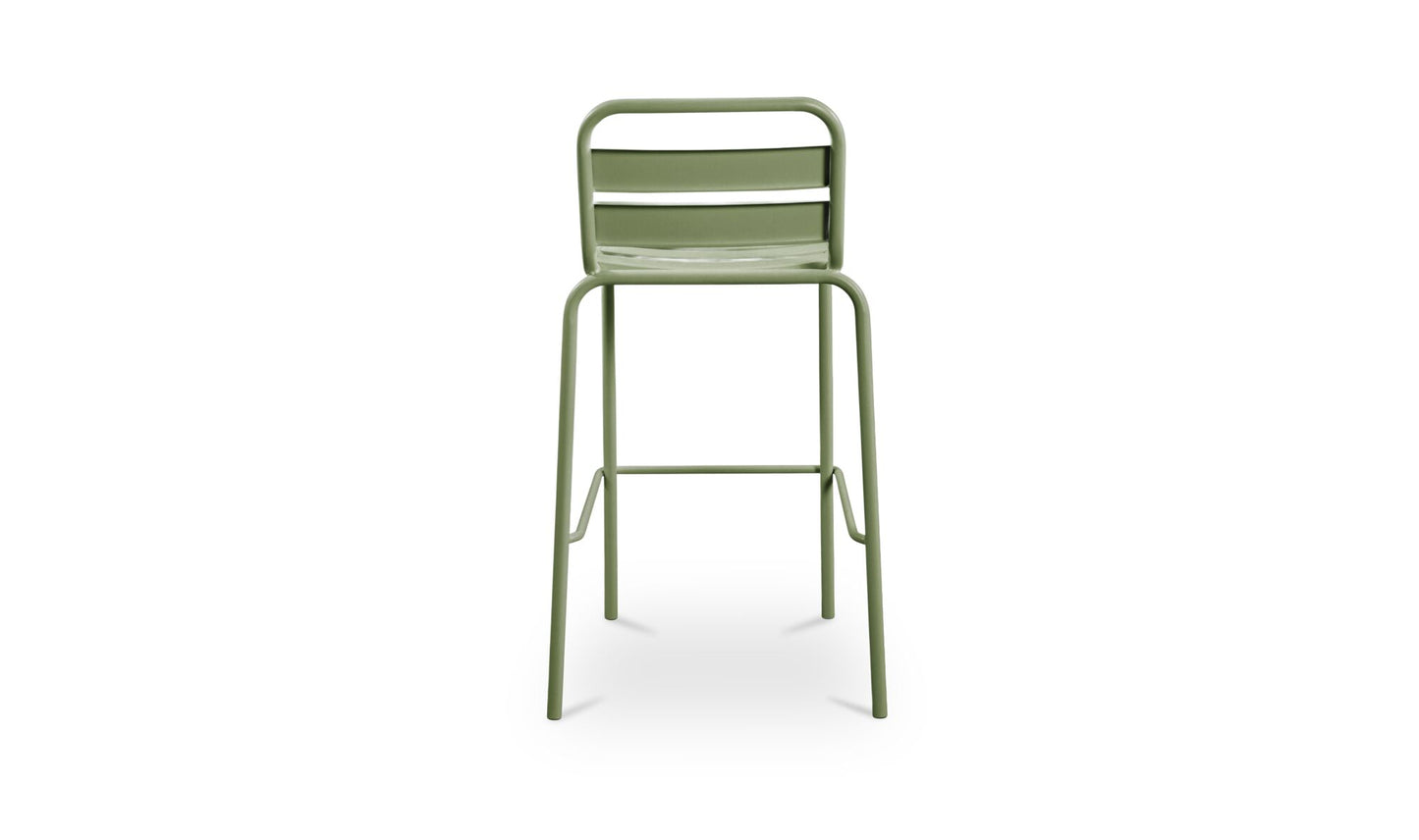 Kade Outdoor Bar Stool Green Set of Two