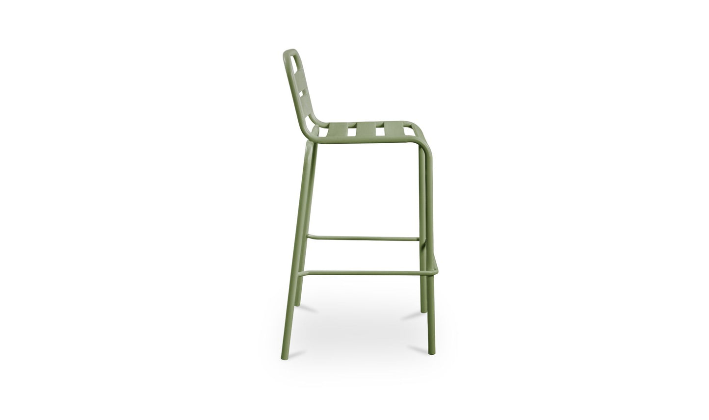 Kade Outdoor Bar Stool Green Set of Two