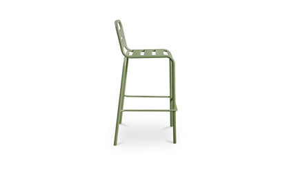 Kade Outdoor Bar Stool Green Set of Two