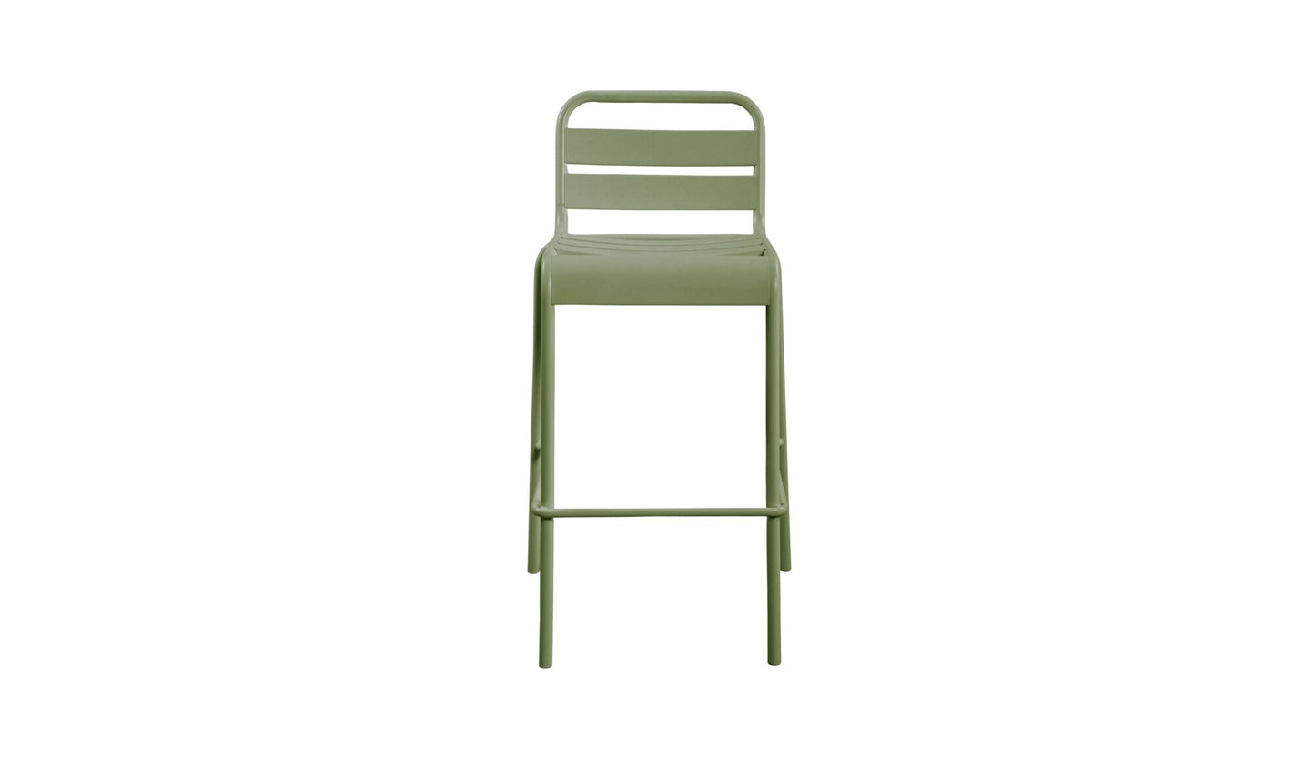 Kade Outdoor Bar Stool Green Set of Two