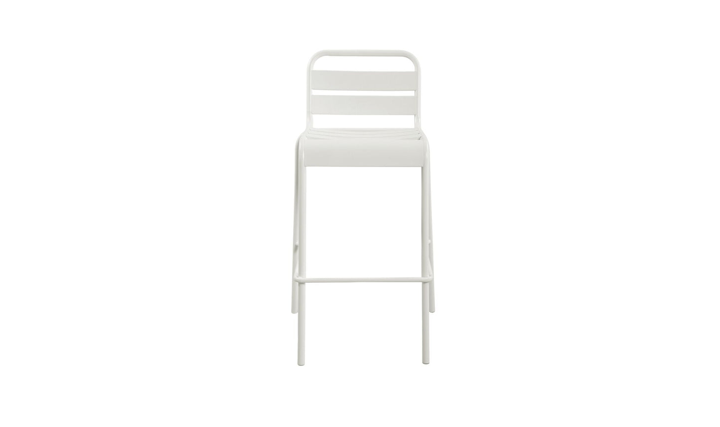 Kade Outdoor Bar Stool White Set of Two