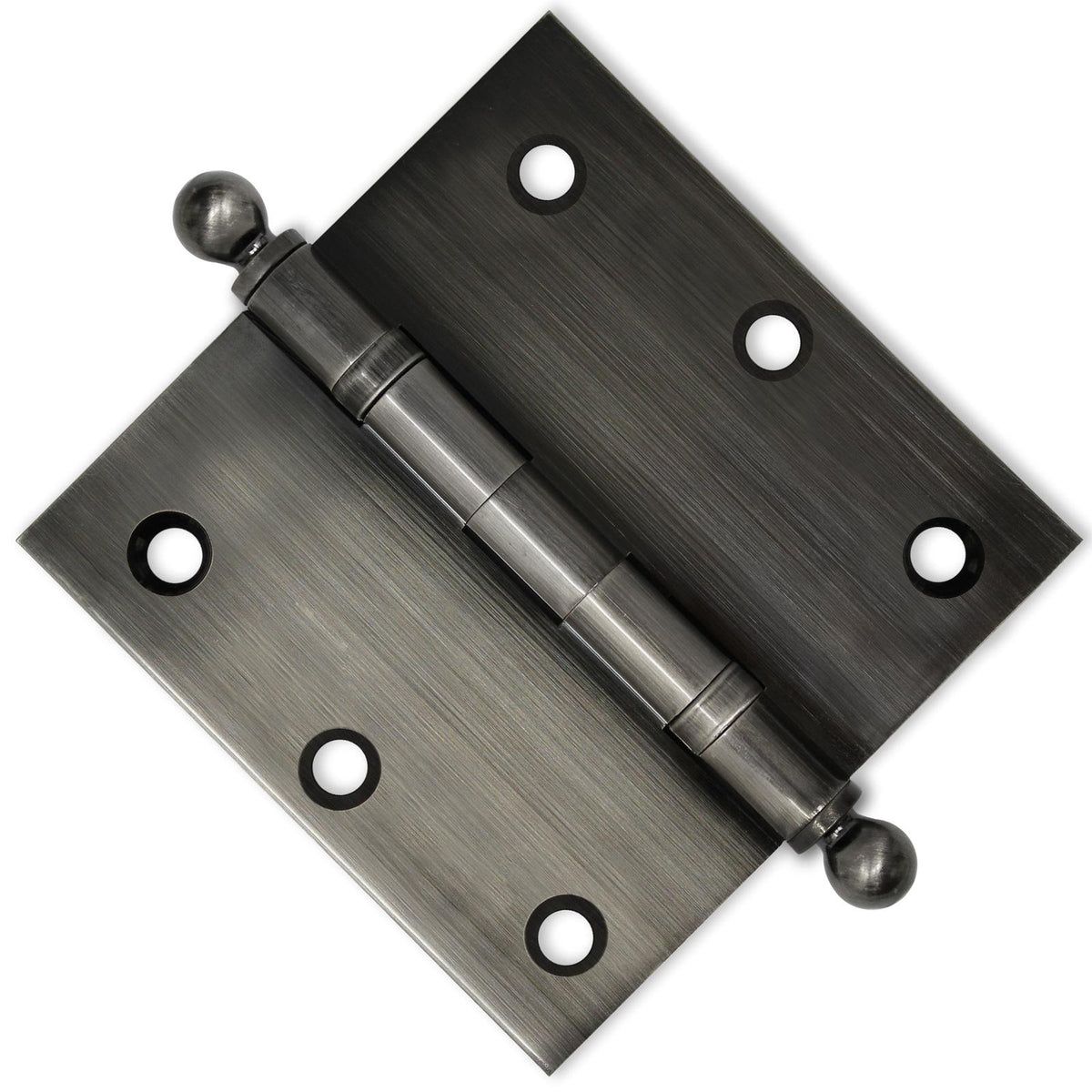 3.5 x 3.5 Inch Solid Brass Ball Bearing Door Hinge - Pewter.