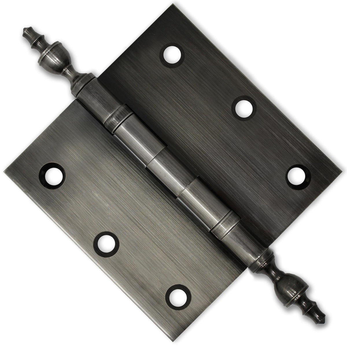 3.5 x 3.5 Inch Solid Brass Ball Bearing Door Hinge - Pewter.