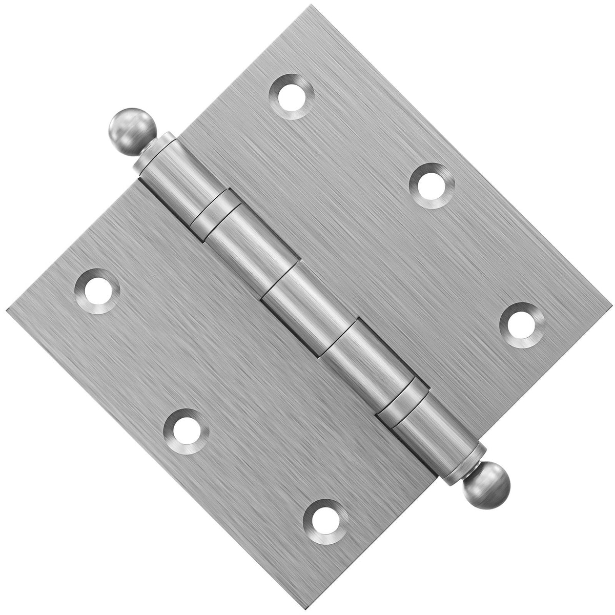 3.5 x 3.5 Inch Solid Brass Ball Bearing Door Hinge - Satin Nickel.