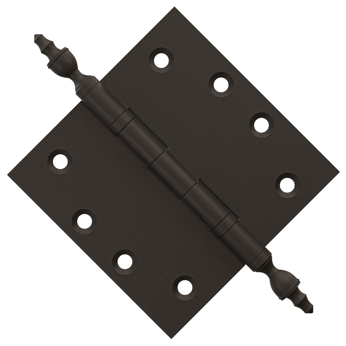 4x4 Inch Solid Brass Ball Bearing Door Hinge - Oil-Rubbed Bronze.