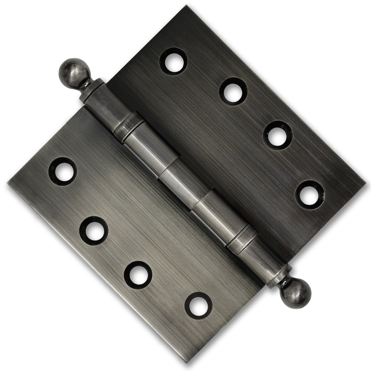 4x4 Inch Solid Brass Ball Bearing Door Hinge - Pewter.