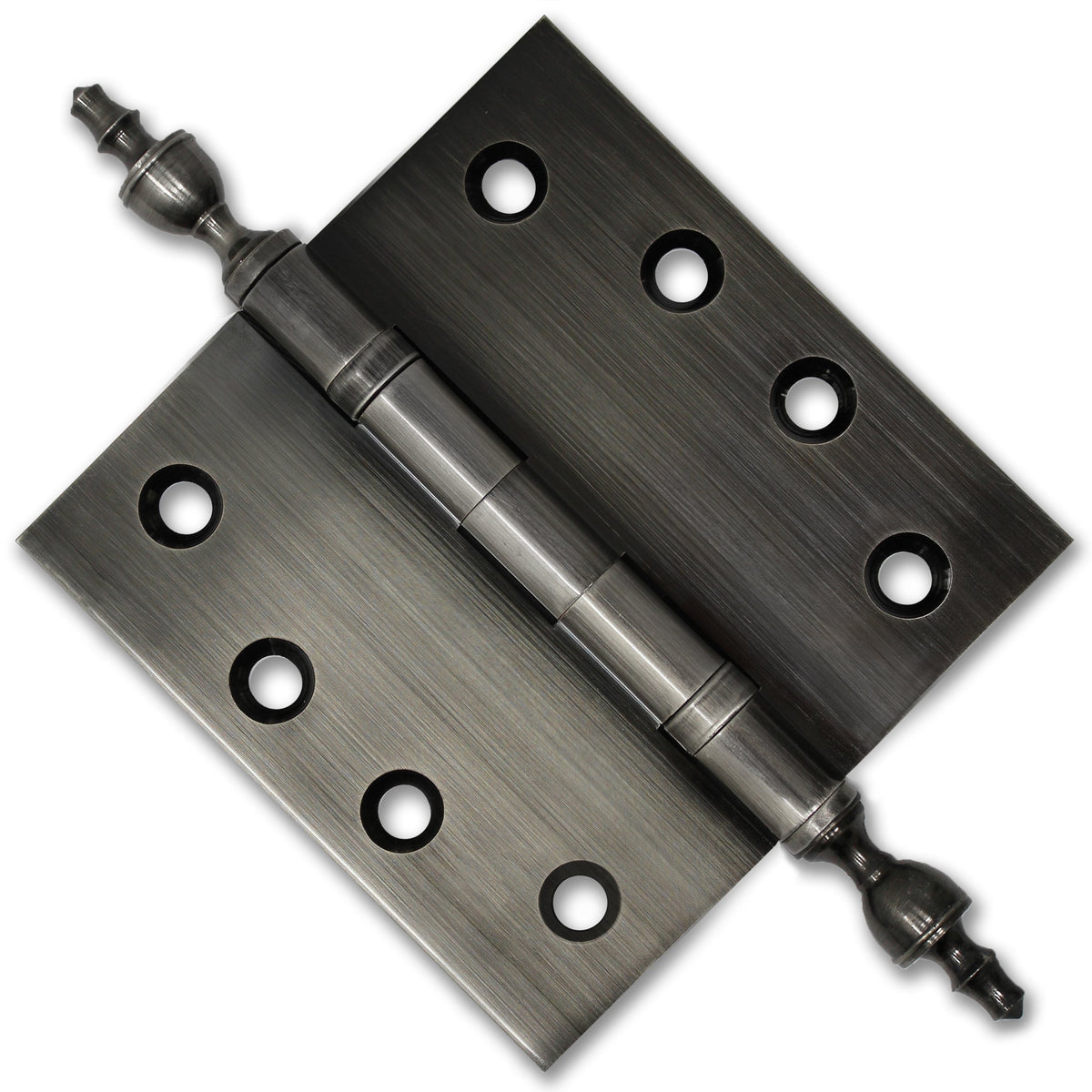4.5 x 4.5 Inch Solid Brass Ball Bearing Door Hinge - Pewter.