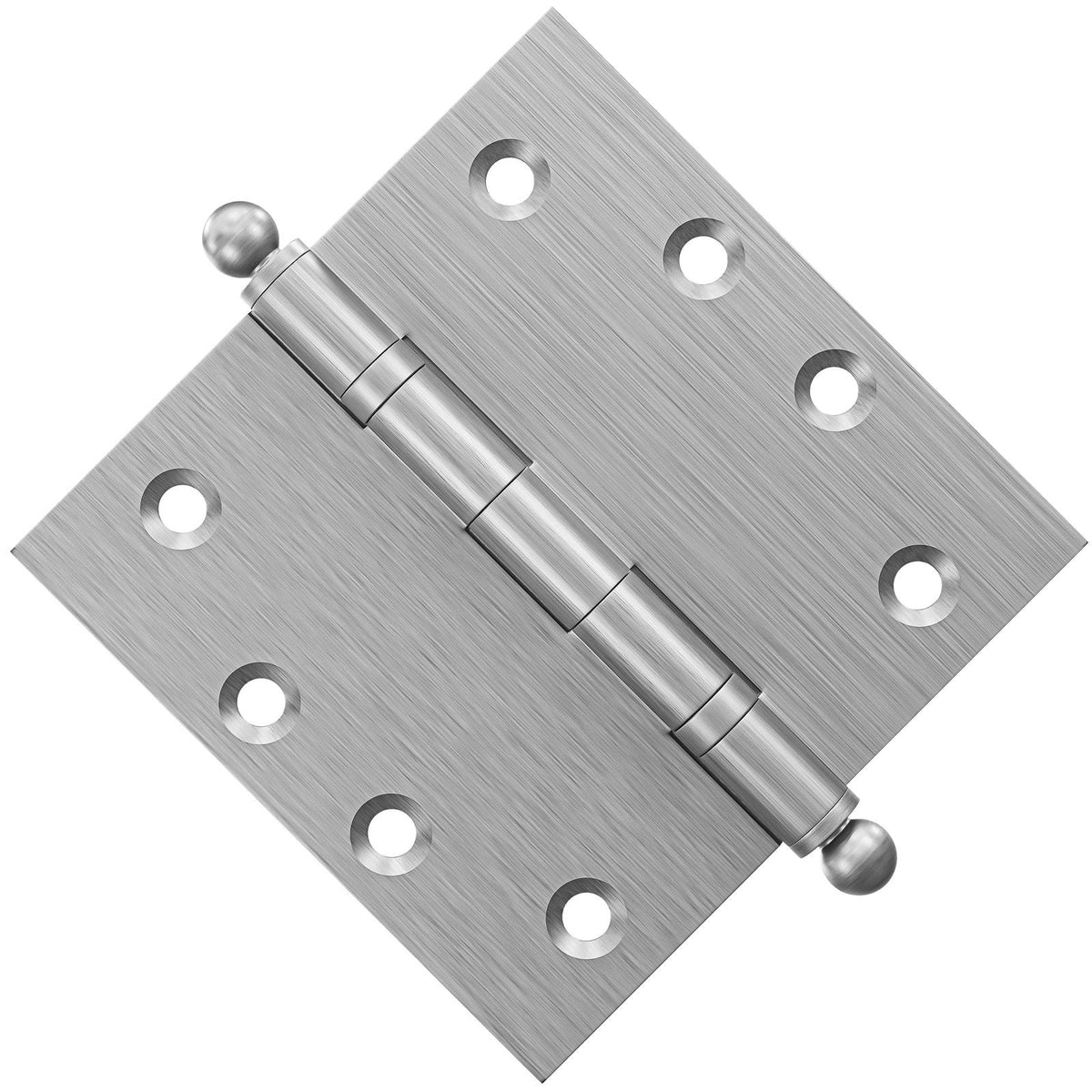 4x4 Inch Solid Brass Ball Bearing Door Hinge - Satin Nickel.