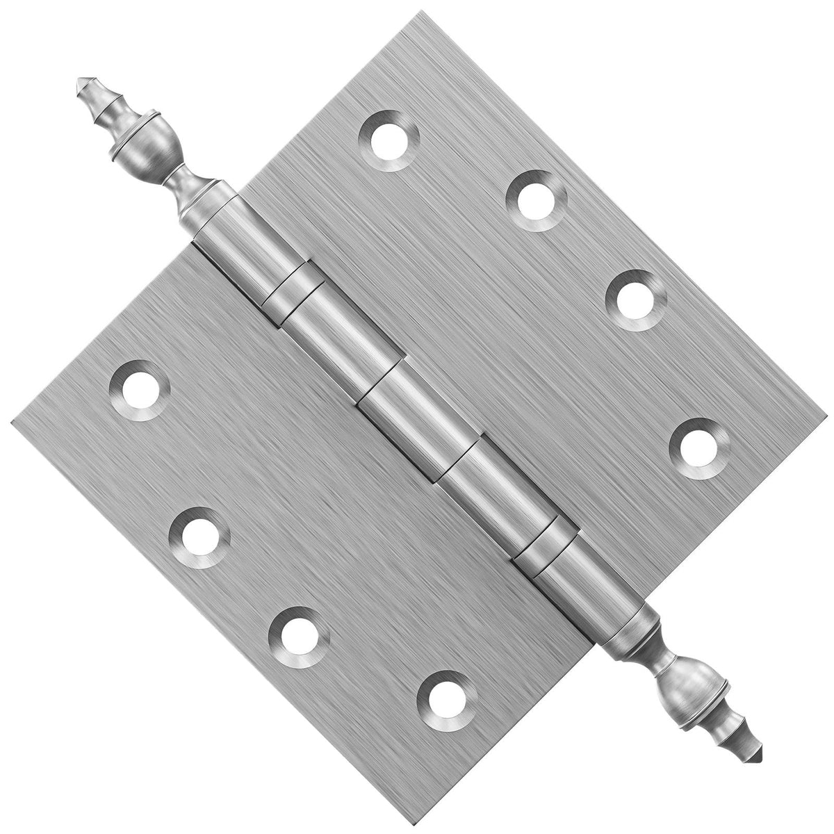 4x4 Inch Solid Brass Ball Bearing Door Hinge - Satin Nickel.