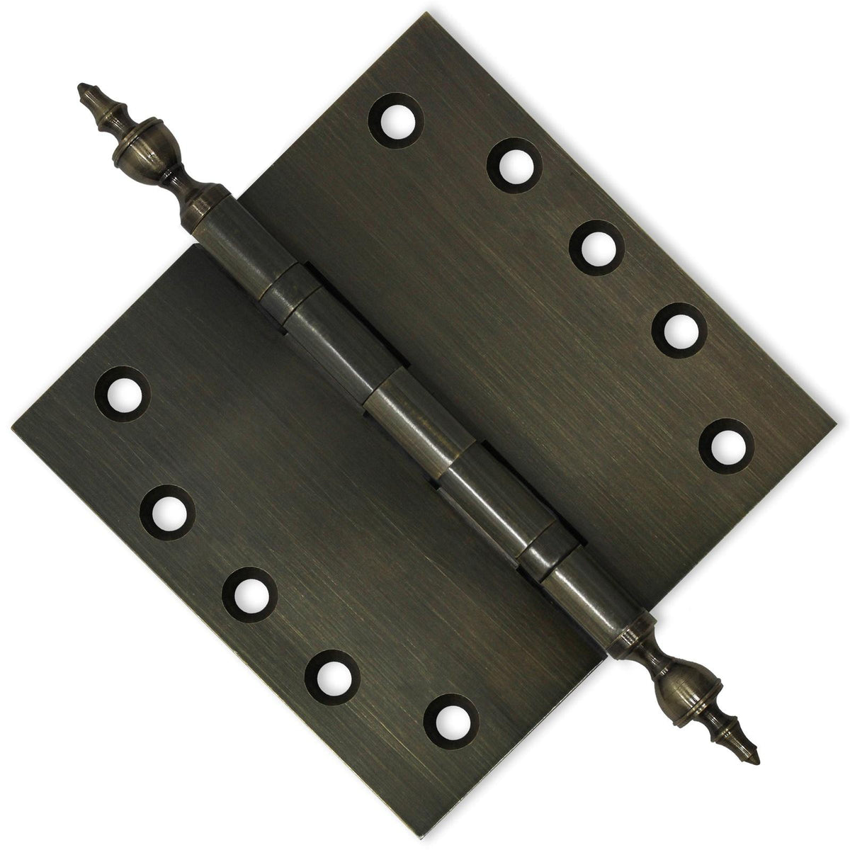 5x5 Inch Solid Brass Ball Bearing Door Hinge - Antique Brass.
