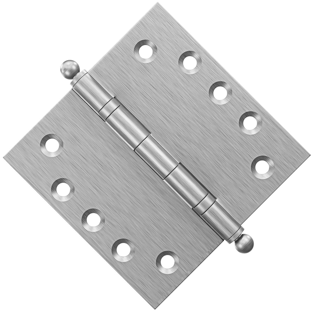5x5 Inch Solid Brass Ball Bearing Door Hinge - Satin Nickel.