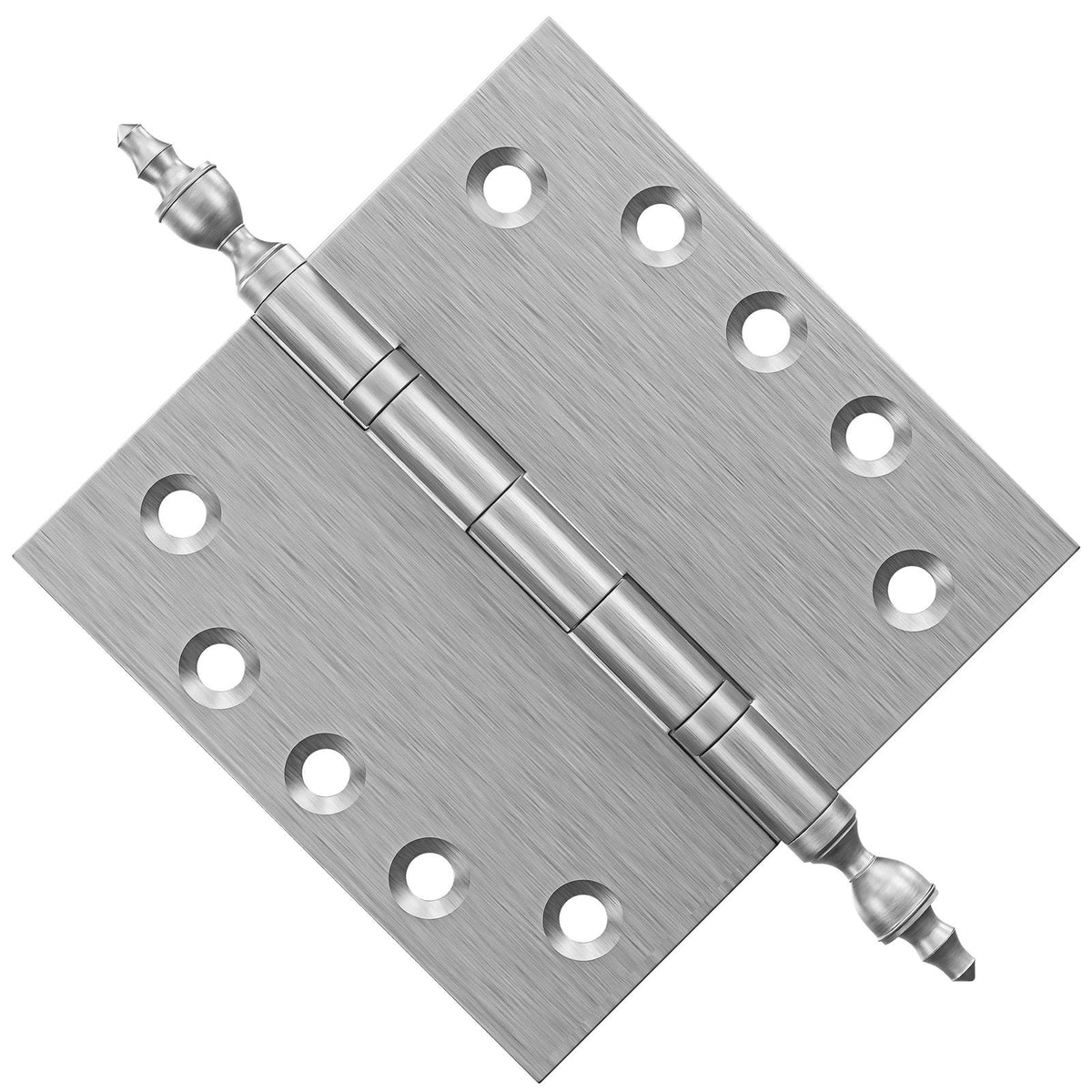 5x5 Inch Solid Brass Ball Bearing Door Hinge - Satin Nickel.
