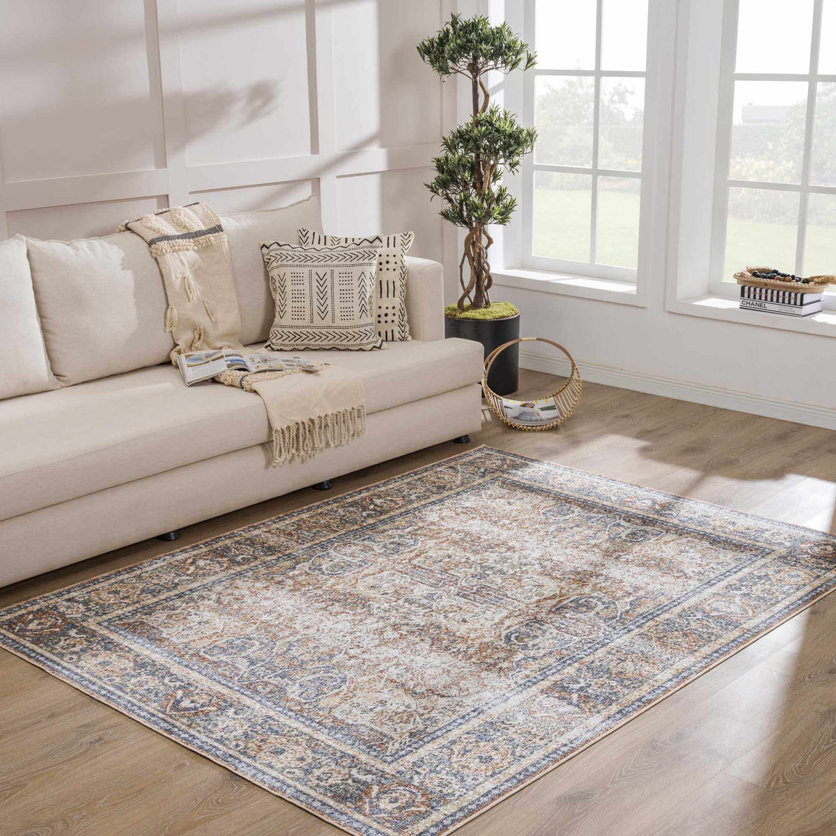 Arias Blue Boutique Washable Rug - Clearance.