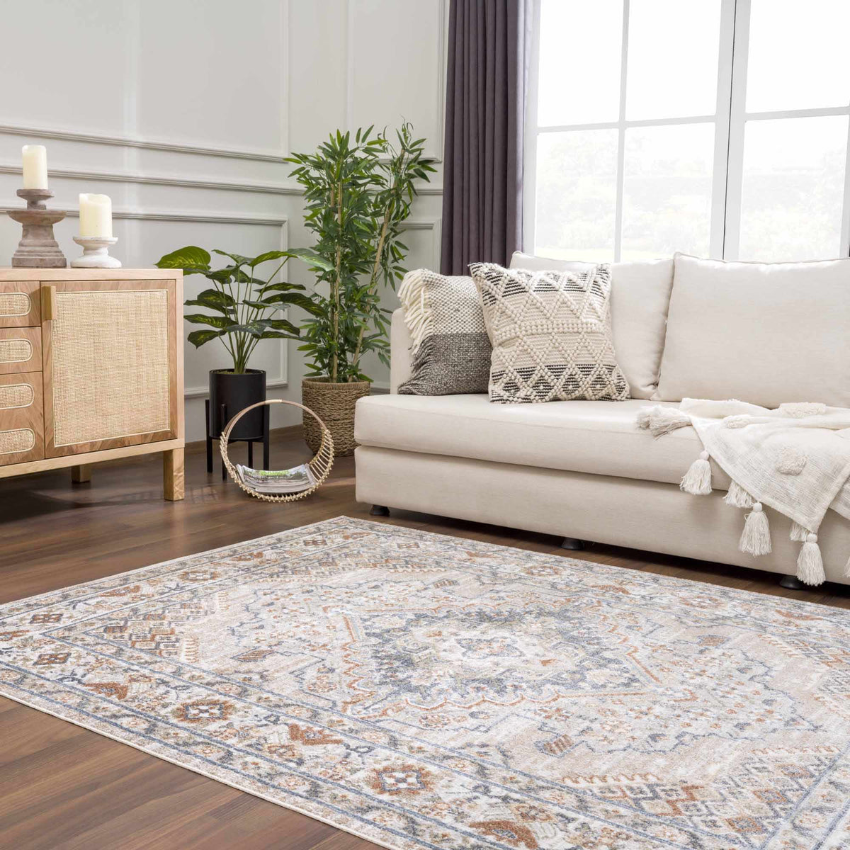 Erez Flat Pile Washable Rug