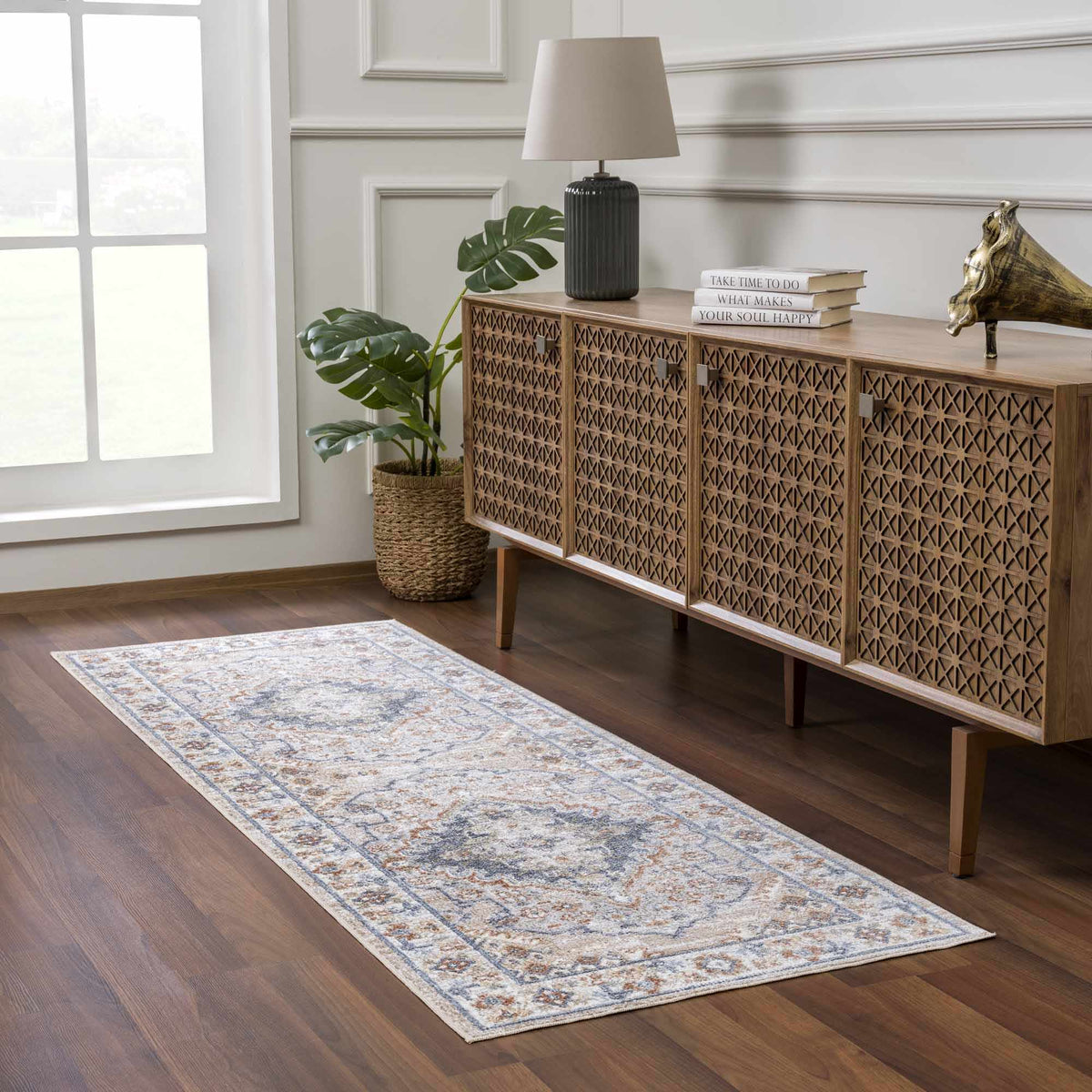 Erez Flat Pile Washable Rug