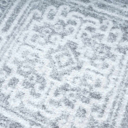 Dakari Gray Geometric Washable Area Rug