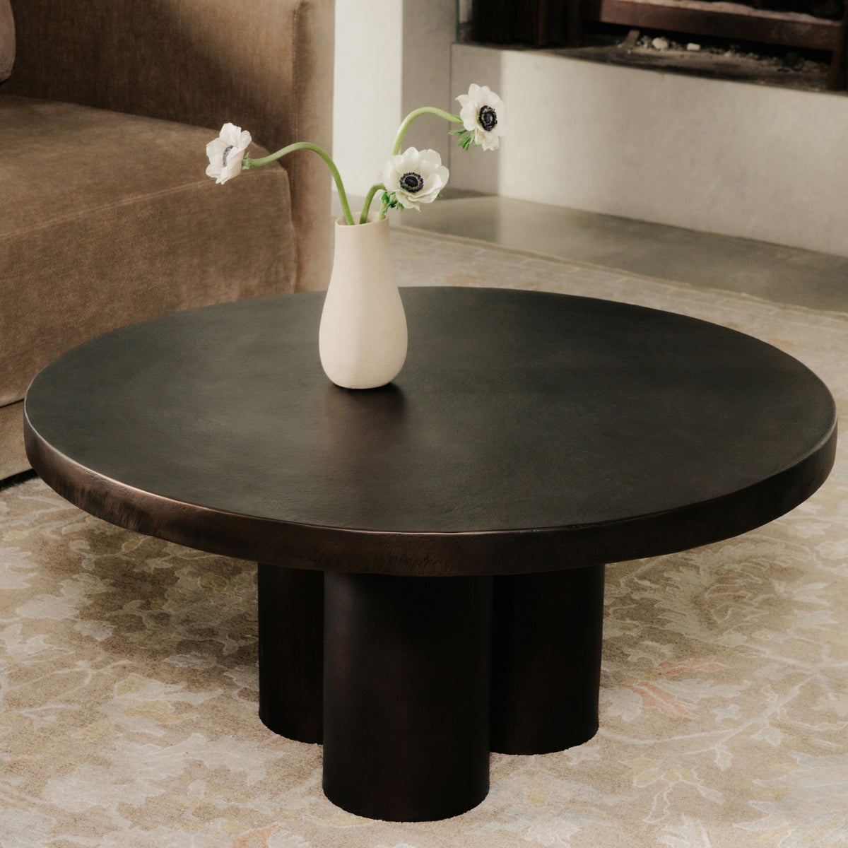 Logan Outdoor Coffee Table Black lifestyle image