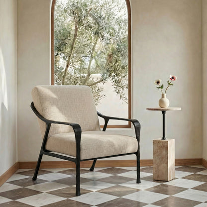 Rowe Accent Chair Beige lifestyle