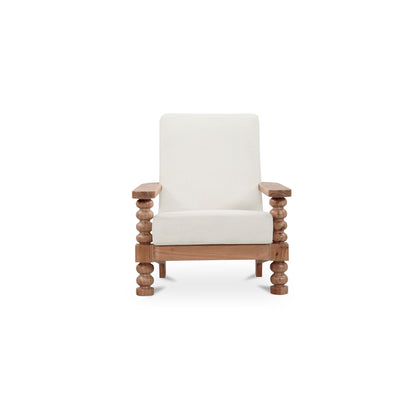 Ingrid Accent Chair Off White on white background