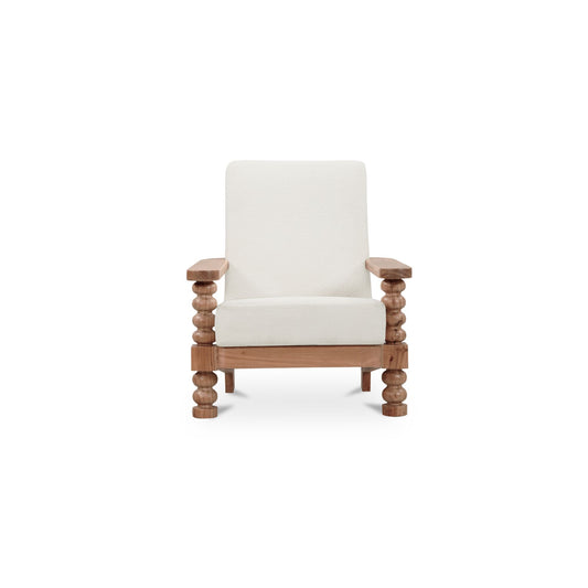Ingrid Accent Chair Off White on white background