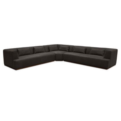 Clove L-Shaped Sectional Deep Brown