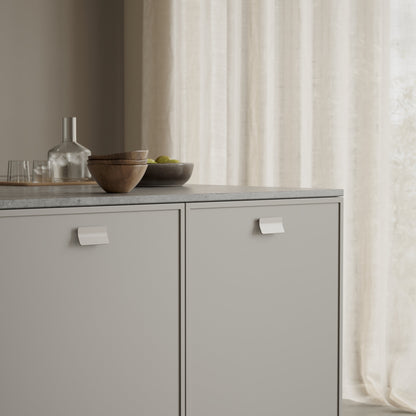 Light Beige "Leaf" Tab Drawer Pulls.