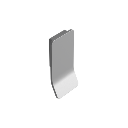 Satin Steel "Leaf" Tab Drawer Pulls.