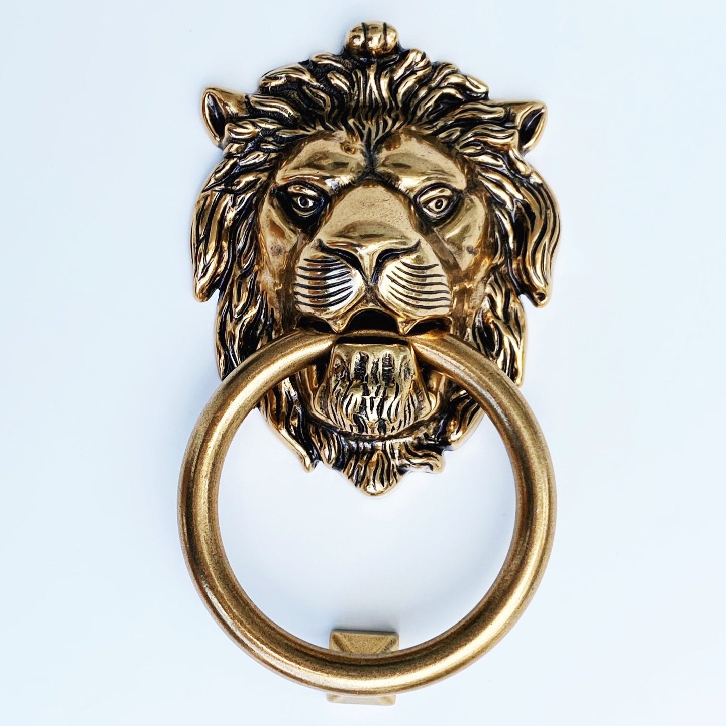 Brass Lionhead Door Knocker - Holiday Gift.
