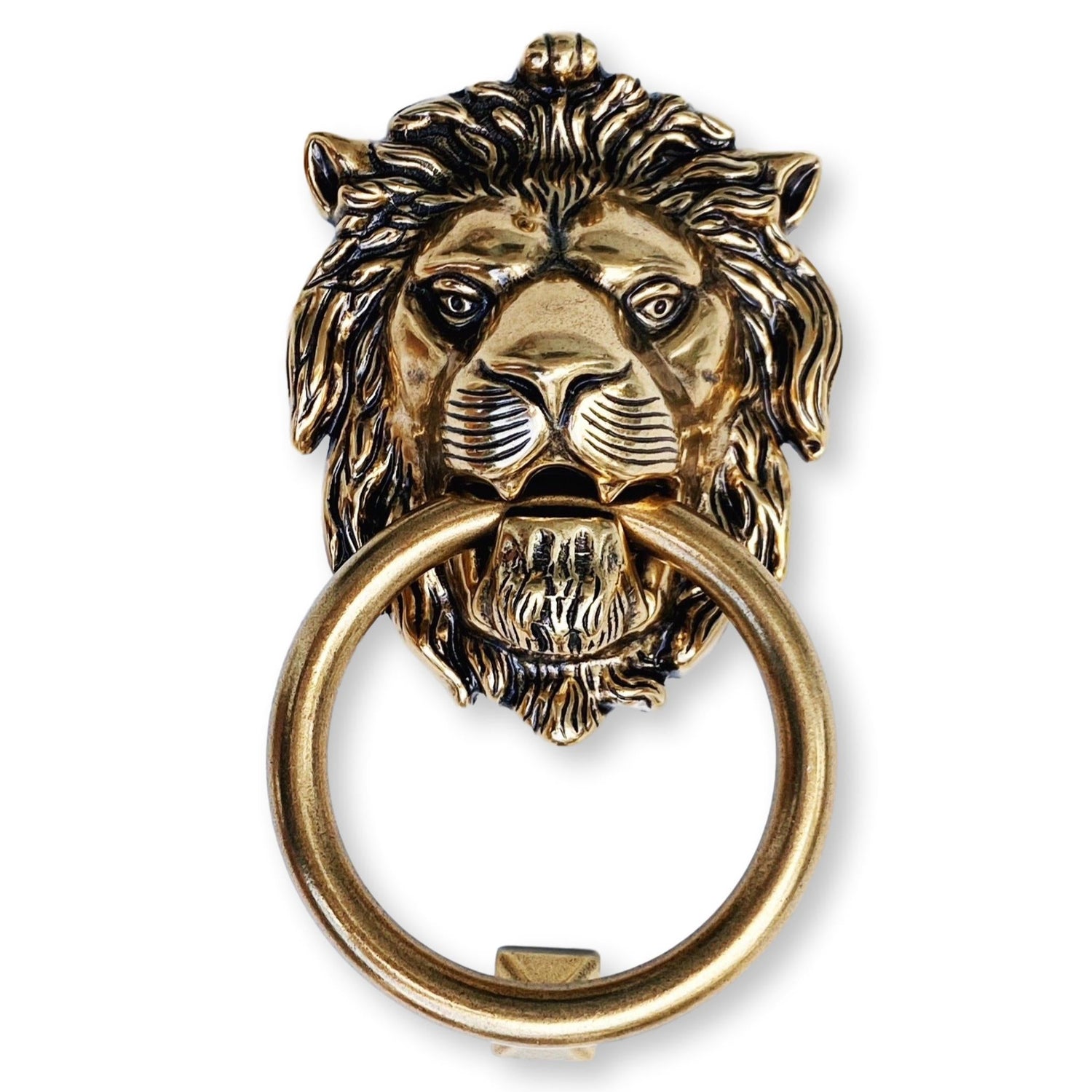 Brass Lionhead Door Knocker - Holiday Gift.