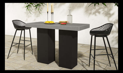Lithic Outdoor Bar Table Grey.