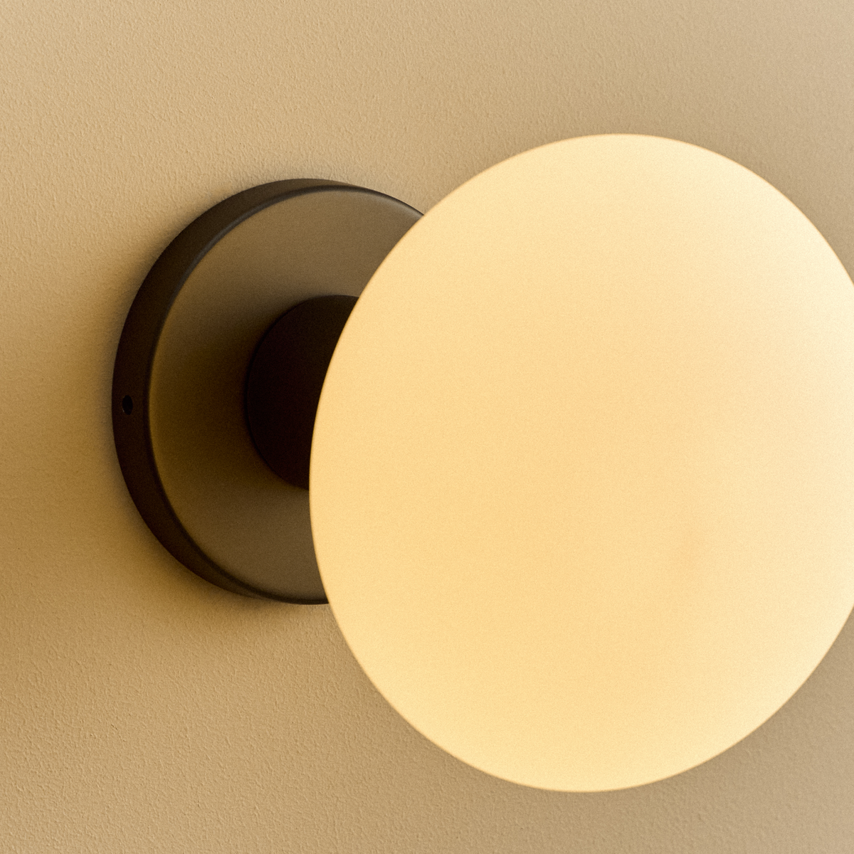 Lochan Wall Light in Graphite + Oval.