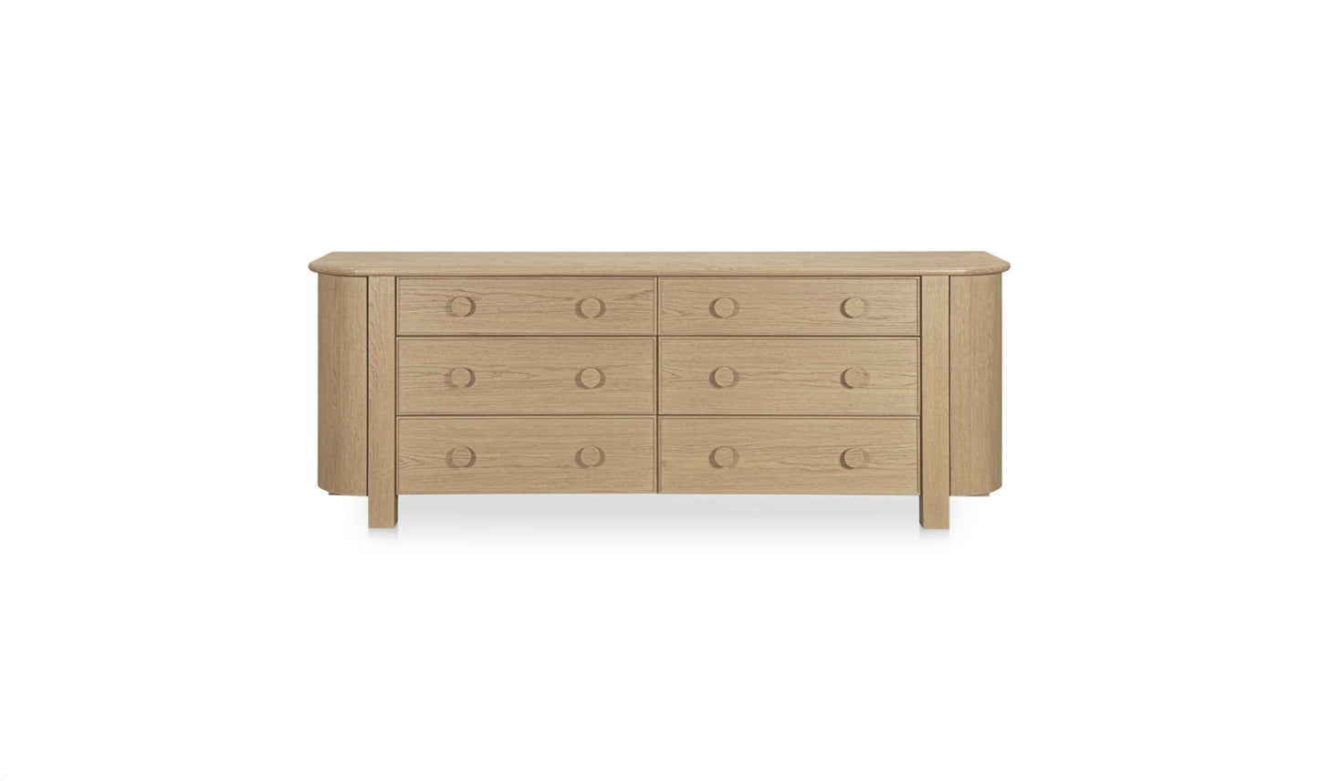 Loren 6 Drawer Dresser Natural
