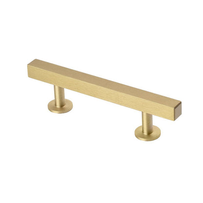 Lew's Square Bar Cabinet Knobs and Handles in Brushed Brass.