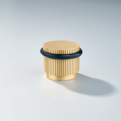 Bastion - Linear Knurled Solid Brass Door Stops.