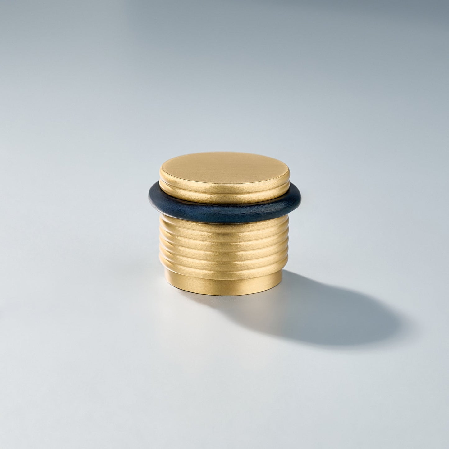 Bastion - Knurled Ring Solid Brass Door Stops.