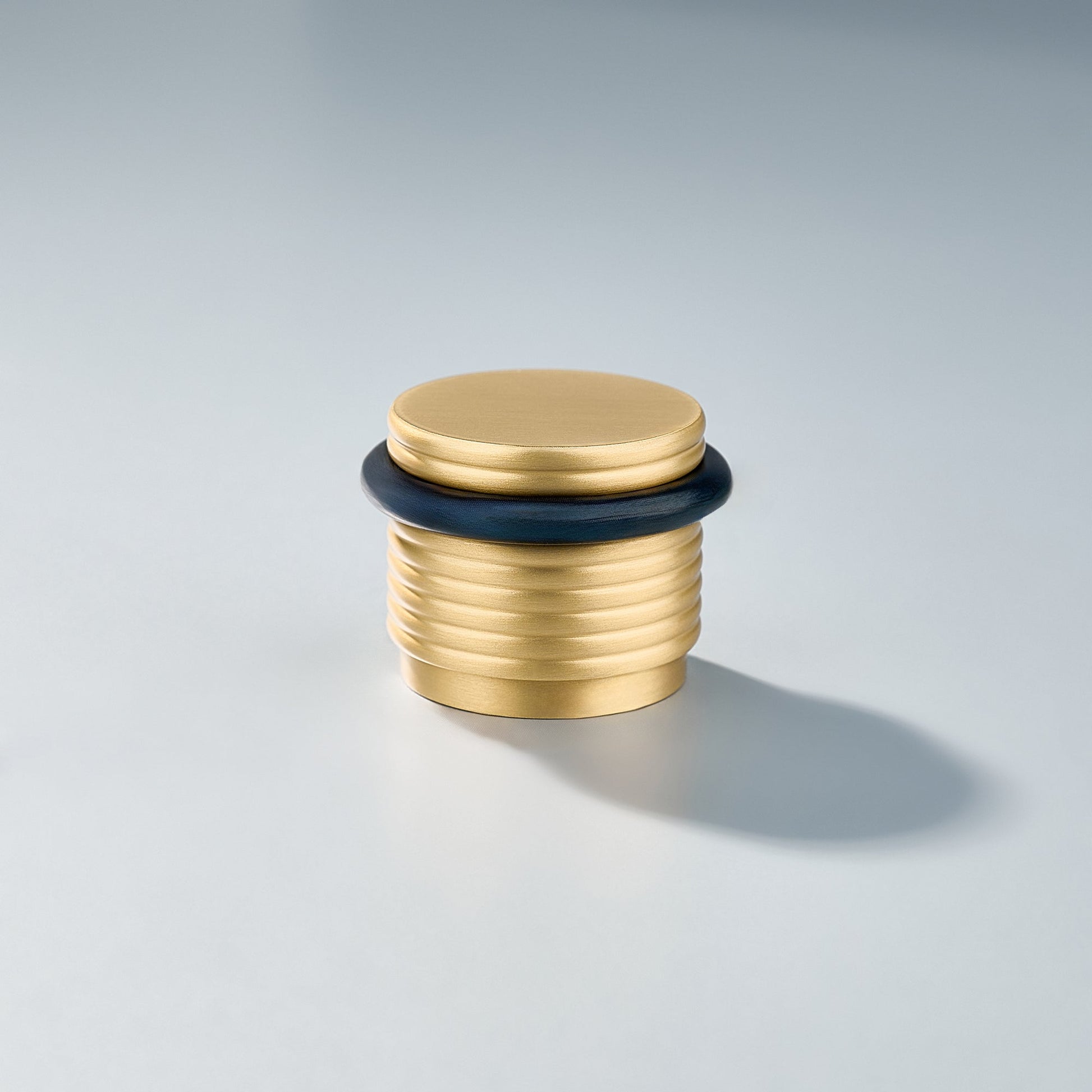 Bastion - Knurled Ring Solid Brass Door Stops.