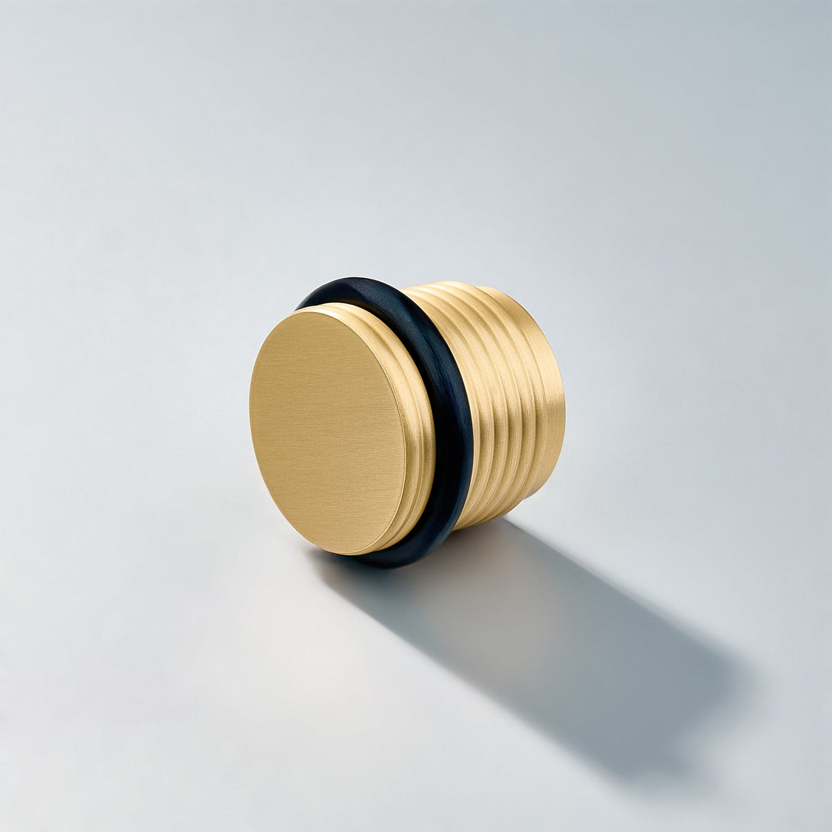 Bastion - Knurled Ring Solid Brass Door Stops.