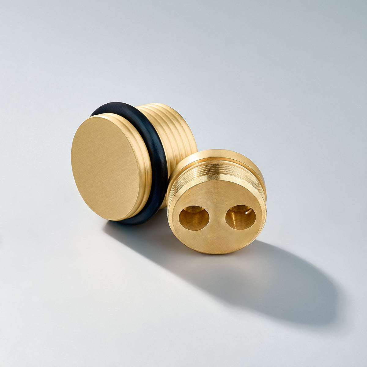 Bastion - Knurled Ring Solid Brass Door Stops.