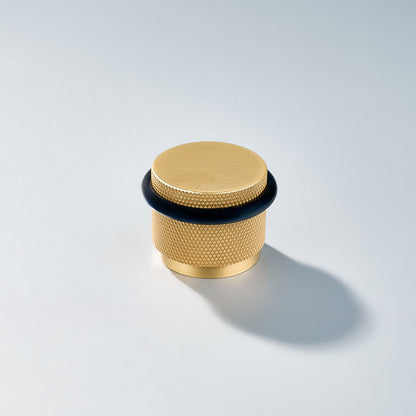 Bastion - Classic Knurled Solid Brass Door Stops.