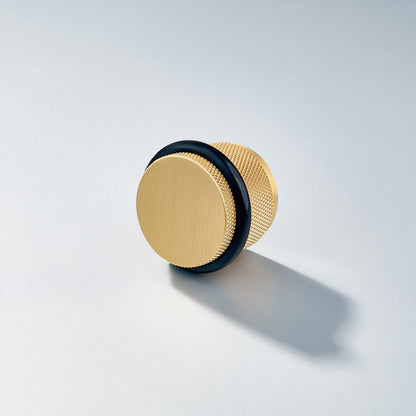 Bastion - Classic Knurled Solid Brass Door Stops.