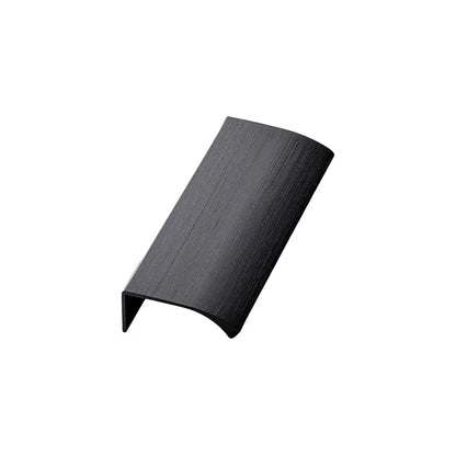 Brushed Matte Black "Edge Straight" Tab Drawer Pulls.