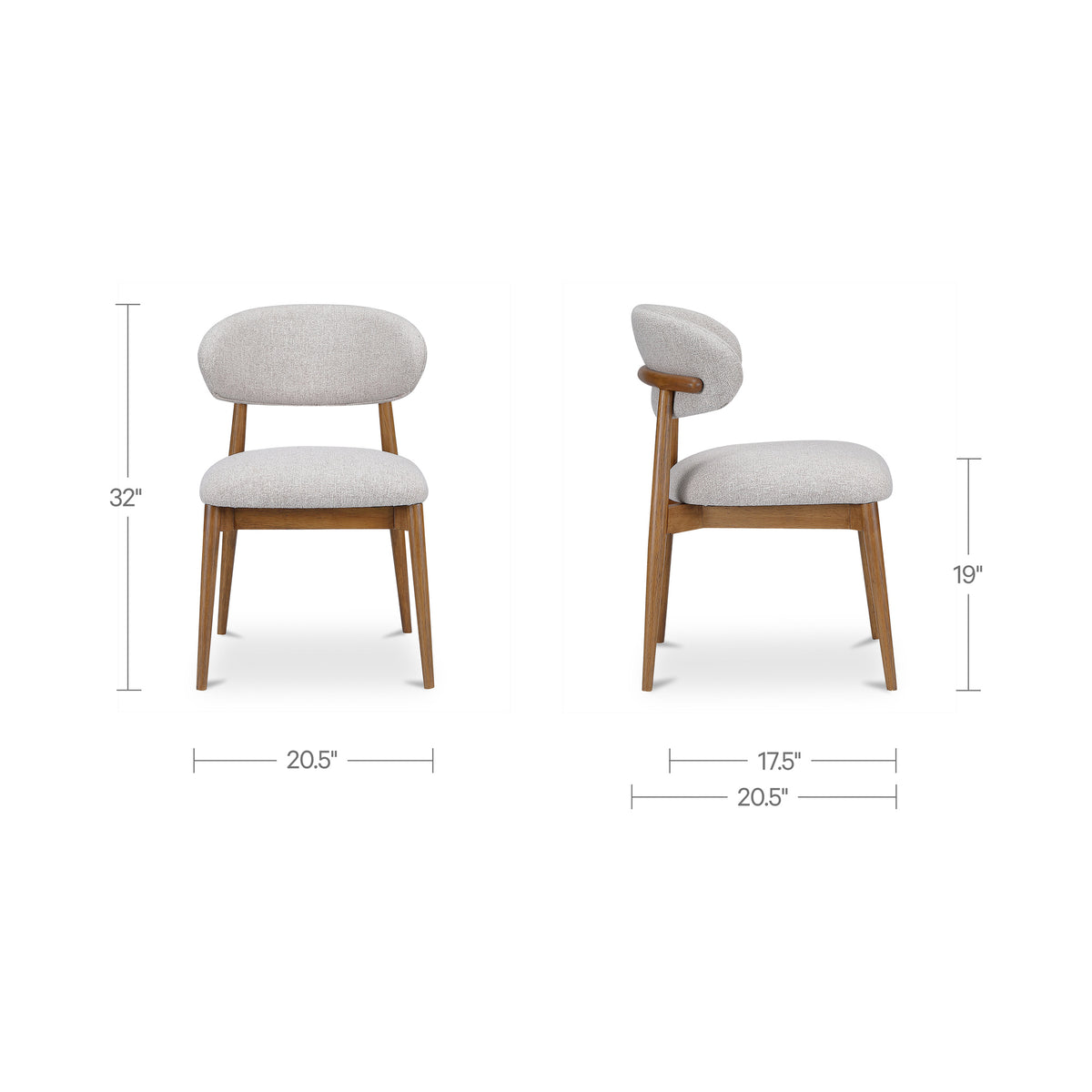 Ellie Dining Chair Oatmeal – image 3