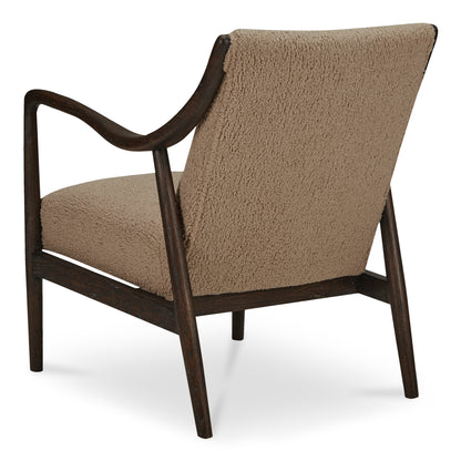 Yates Accent Chair Beige Faux Shearling view 3