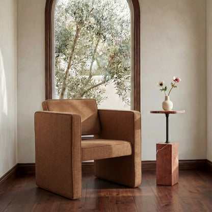 Harris Accent Chair Black And Beige Weave lifestyle